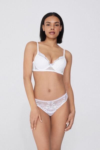 White Super Push-Up Bra, White, large image number 0