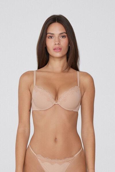 Beige Los Angeles Light Touch Super Push-Up Bra, , large image number 0