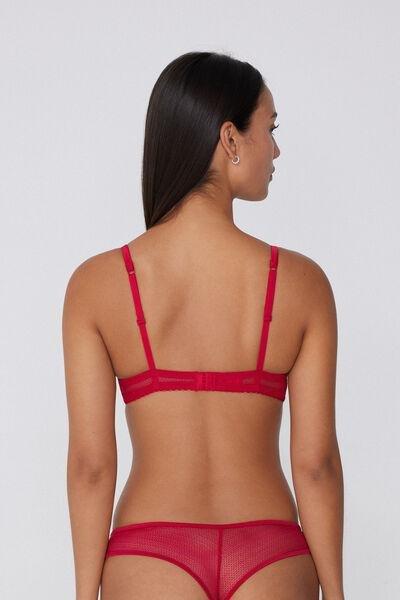 Red Delicate Net Super Push-Up Lace Bra, 5701_873V, large image number 2