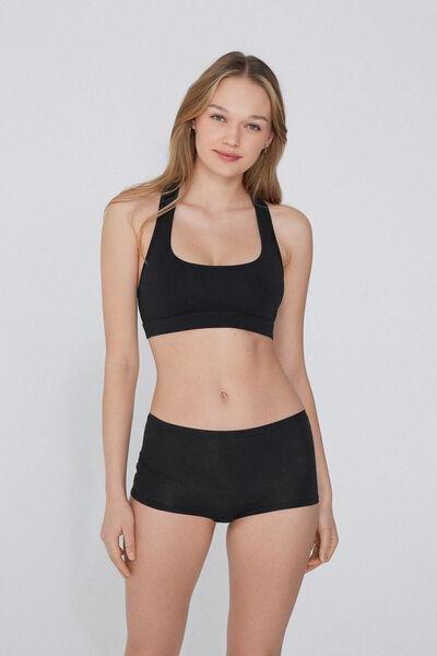 Black Stretch Halter Neck Bra, , large image number 1