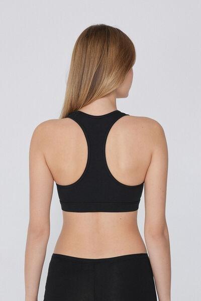 Black Stretch Halter Neck Bra, , large image number 2