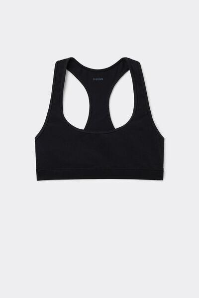 Black Stretch Halter Neck Bra, , large image number 4