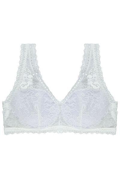 White Portofino Embroidery Bralette, , large image number 4