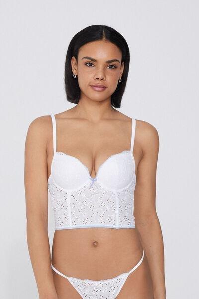 White Fairy Princess Push-Up Corset Bra, White, large image number 1