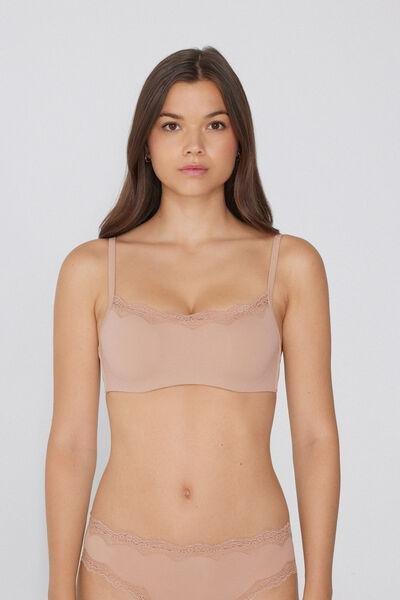 Beige Light Touch Push-Up Bra, , large image number 0