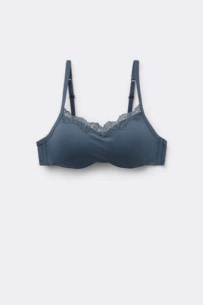 Grey Light Touch Push-Up Bra, , large image number 4