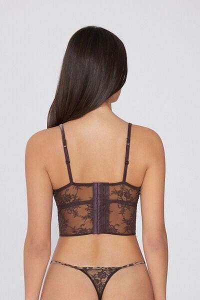 Brown Animal Print Bustier, 5701_983Y, medium