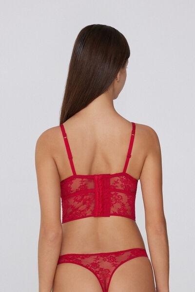Red Precious Spark Push-Up Lace Bra Top, 5701_873V, medium