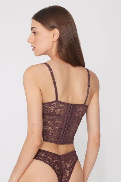 Brown Perfect Harmony Lightly Padded Bra Top, 5701_586Z, large image number 2