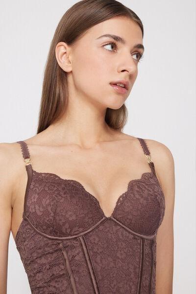 Brown Perfect Harmony Lightly Padded Bra Top, 5701_586Z, large image number 3