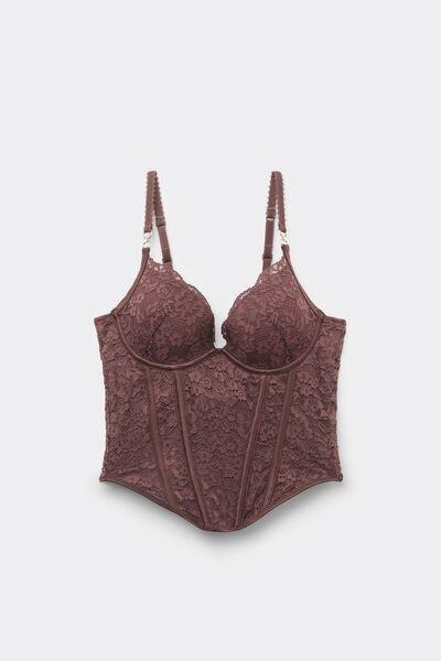 Brown Perfect Harmony Lightly Padded Bra Top, 5701_586Z, large image number 4