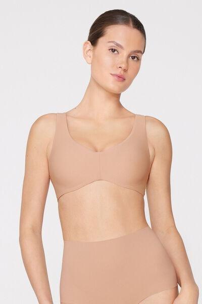 Beige Shaping Removable Cups Bralette, Natural Blush, large image number 1