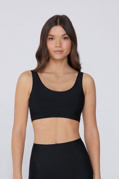 Black Laser Cut Shaping Bralette, Black, large image number 1