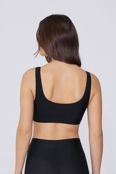 Black Laser Cut Shaping Bralette, Black, large image number 1