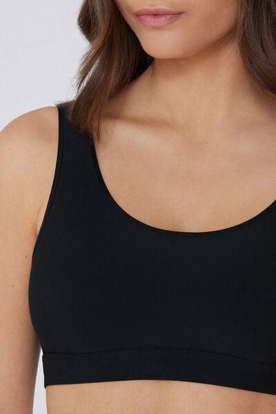 Black Laser Cut Shaping Bralette, Black, large image number 3