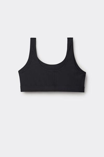 Black Laser Cut Shaping Bralette, Black, large image number 4