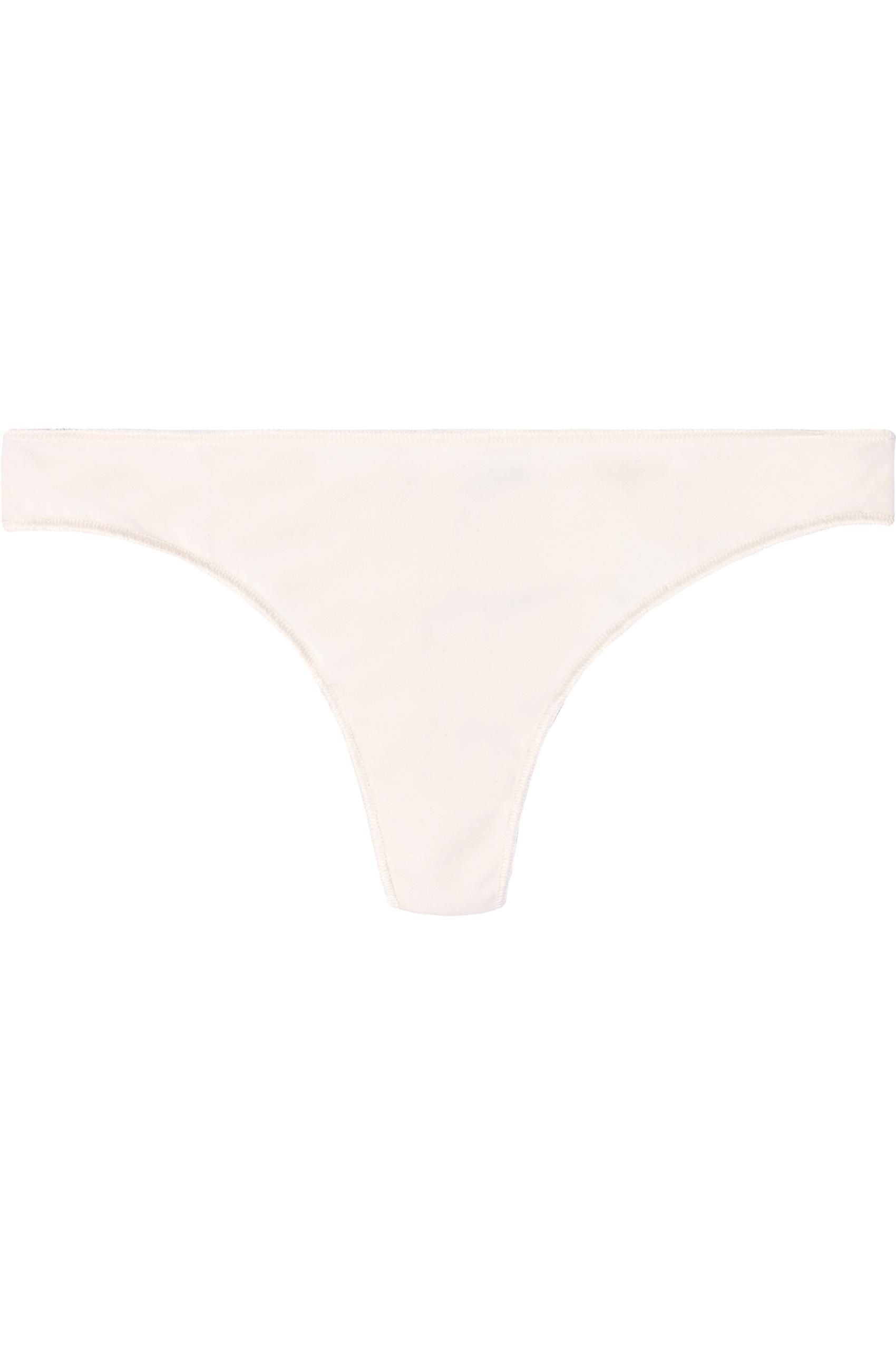 Ivory Microfibre Brazilian Briefs, Ivory Cream, large image number 2