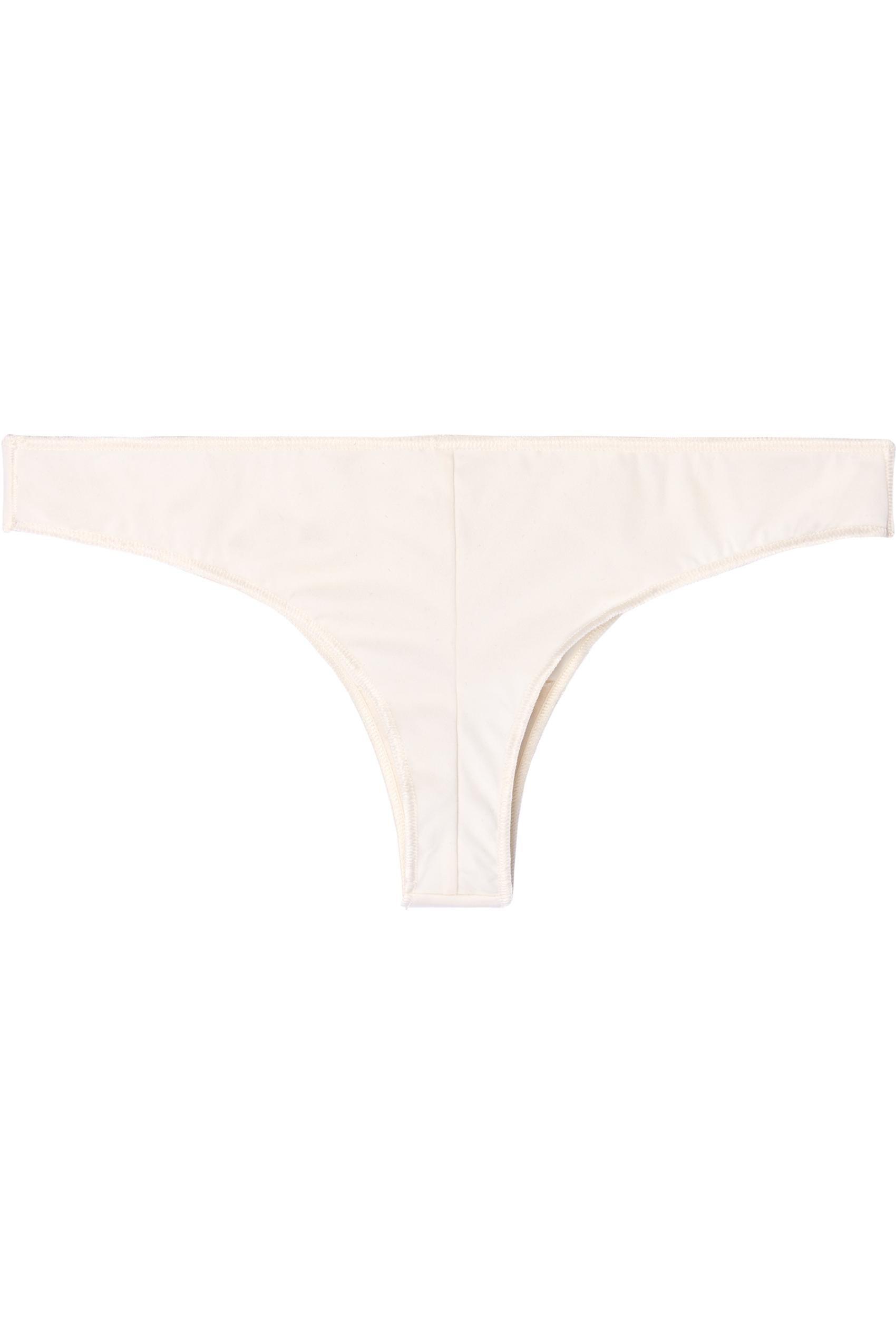Ivory Microfibre Brazilian Briefs, Ivory Cream, large image number 5