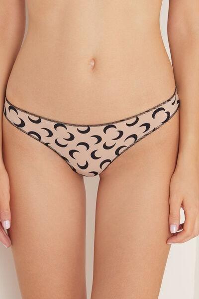 PINK BLUSH MOON PRINT Printed Microfibre Brazilian Briefs, , large image number 1