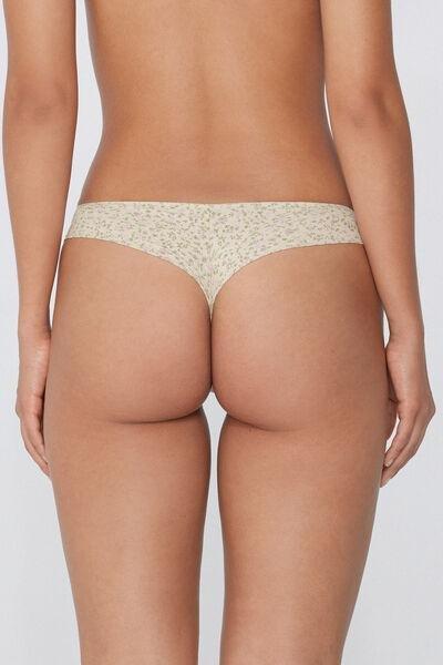 Beige Printed Microfiber Brazilian Panties, 5701_515W, large image number 1