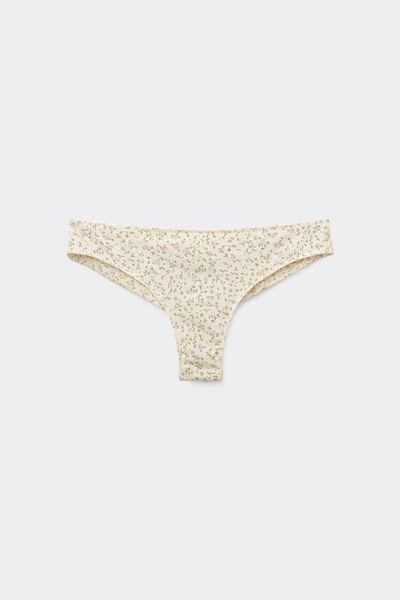 Beige Printed Microfiber Brazilian Panties, 5701_515W, large image number 2