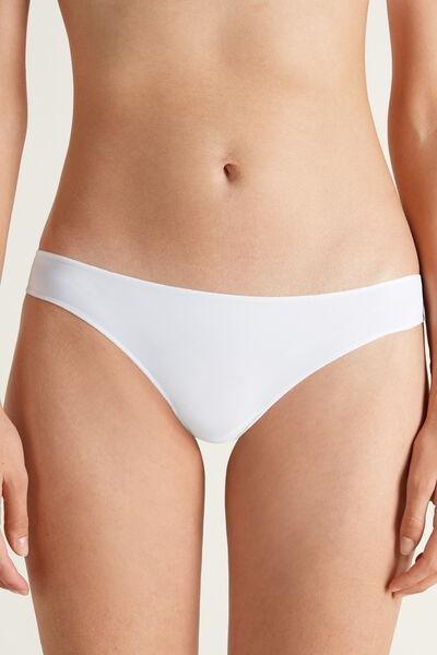 Woman's Optical White Microfibre Brazilian-cut briefs