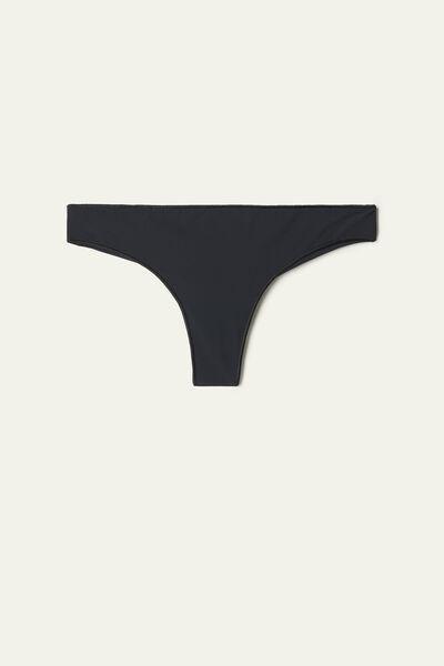 Black Microfibre Brazilian Briefs, Women, , large image number 4