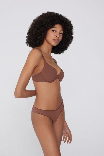 Caramel Recycled Microfibre Brazilian Briefs, 5701_304Y, medium