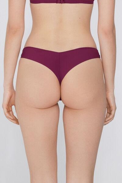 Burgundy Low-Waist Brazilian Briefs, 5701_719Y, large image number 2