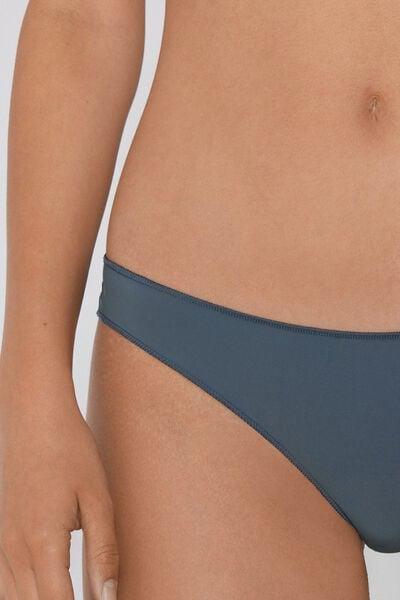 Grey Low-Waist Microfibre Brazilian Briefs, 5701_731Y, large image number 3