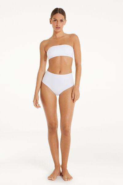 Tezenis - White High-Waist Laser Cut Brazilian Briefs