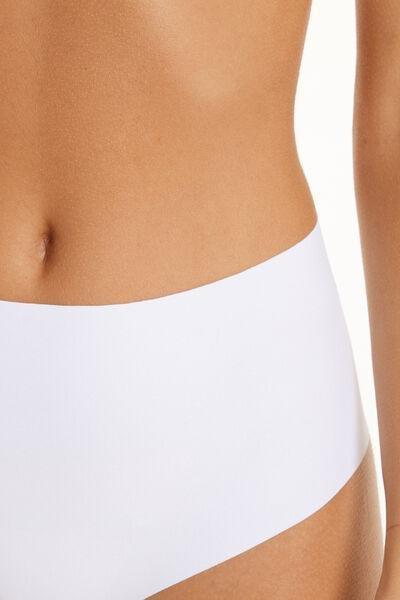 Tezenis - White High-Waist Laser Cut Brazilian Briefs