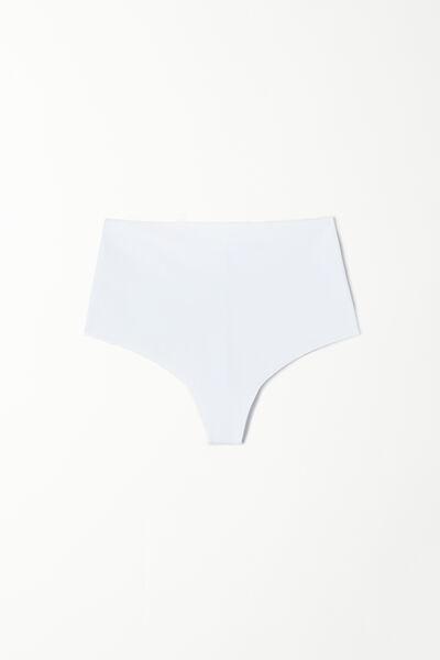 Tezenis - White High-Waist Laser Cut Brazilian Briefs