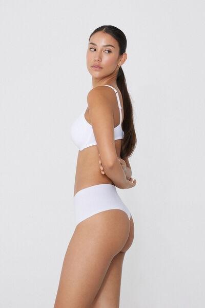 White High-Waist Brazilian Briefs, White, large image number 5
