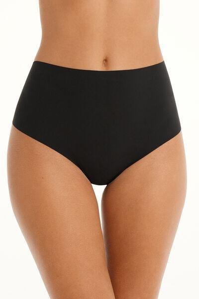 Black High-Waist Brazilian Briefs, , large image number 0
