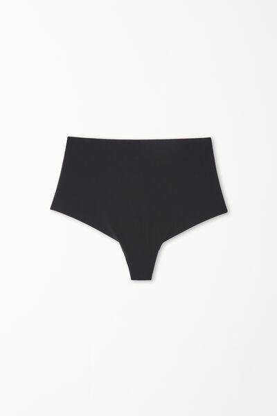 Black High-Waist Brazilian Briefs, , large image number 4