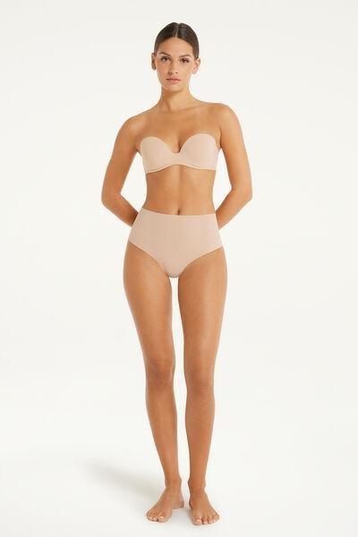 Beige High-Waist Brazilian Briefs, , large image number 1