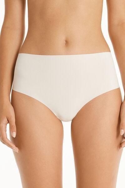 Woman's Optical White Microfibre Brazilian-cut briefs