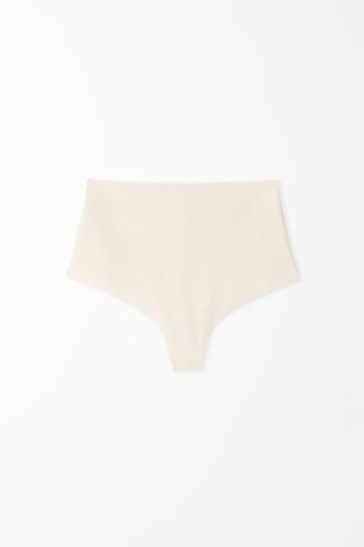 White High-Waist Brazilian Briefs, , large image number 4