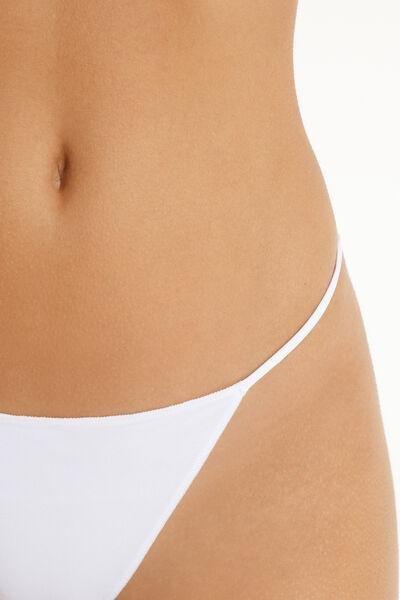 White Brazilian Recycled Microfiber Thong, , large image number 3