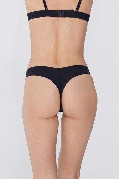 Black Laser-Cut Brazilian Briefs, Black, large image number 2