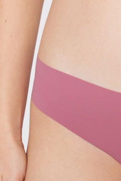 Pink High-Leg Laser-Cut Recycled Microfibre Brazilian Briefs, 5701_179Z, large image number 3