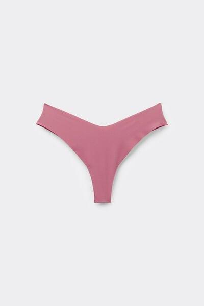 Pink High-Leg Laser-Cut Recycled Microfibre Brazilian Briefs, 5701_179Z, large image number 4