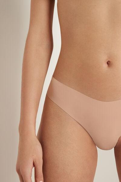 Tezenis - Nude High-Cut Brazilian Laser Cut Microfibre Briefs