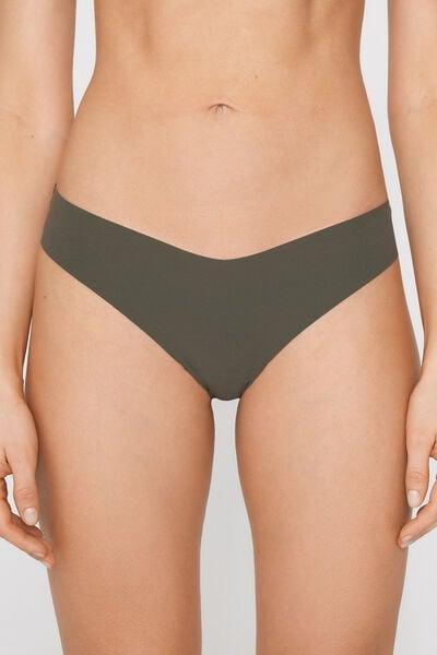 Green High-Leg Laser-Cut Recycled Microfibre Brazilian Briefs, 5701_226Z, large image number 1