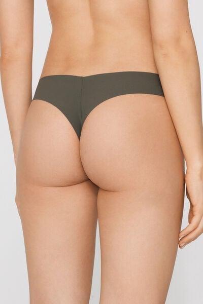 Green High-Leg Laser-Cut Recycled Microfibre Brazilian Briefs, 5701_226Z, large image number 2