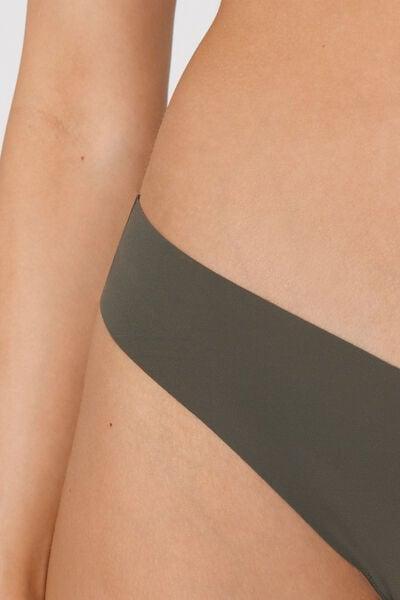 Green High-Leg Laser-Cut Recycled Microfibre Brazilian Briefs, 5701_226Z, large image number 3