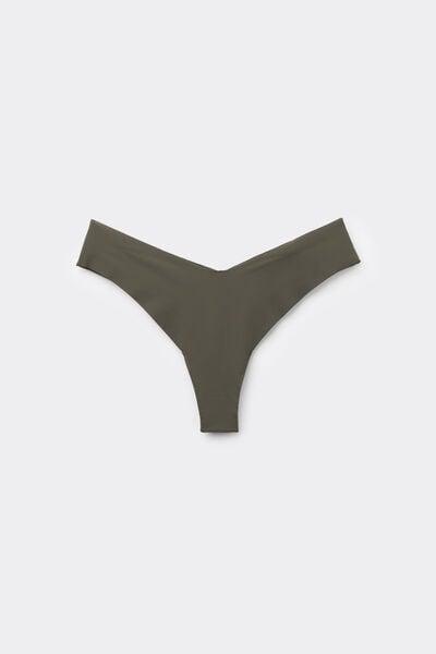 Green High-Leg Laser-Cut Recycled Microfibre Brazilian Briefs, 5701_226Z, large image number 4