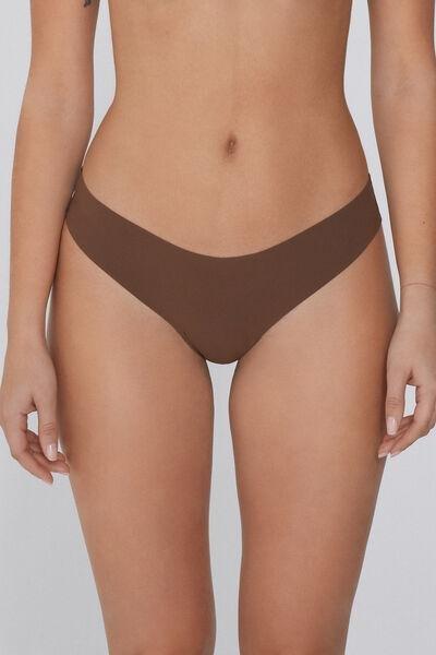 Brown Laser Cut Brazilian Briefs, , medium