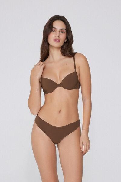 Brown Laser Cut Brazilian Briefs, , large image number 1